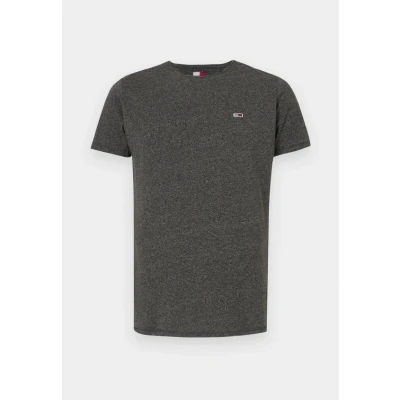 Image of Tommy Jeans SLIM Jaspe CREW NECK Basic Tshirt, Men&#039;s, Size: 34, Black