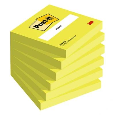 Image of Post it Notes Neon Green 6 Pads Per Pack 100 Sheets 76 mm x