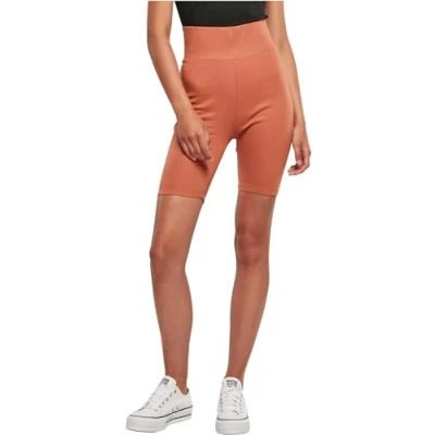 Image of Urban Classics HIGH Waist Cycle Leggings Trousers, Women&#039;s, Size: 32, Terracotta