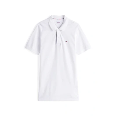 Image of Tommy Jeans Original FINE SLIM FIT Polo shirt, Men&#039;s, Size: XS, Classic white