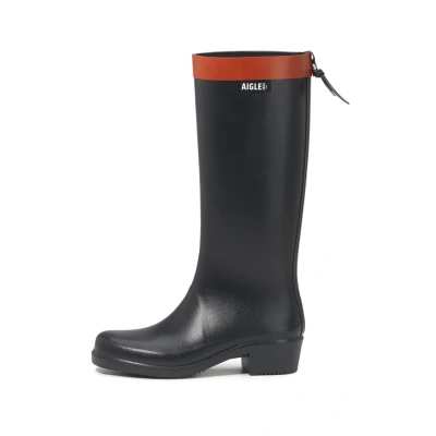 Image of Aigle Women&#039;s Myrica Rain Boot, Marine, 6.5 UK