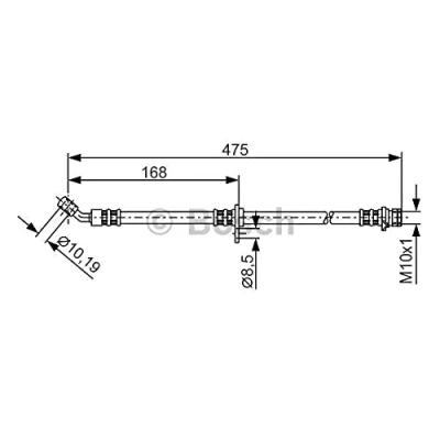 Image of Brake Hose BOSCH 1 987 481 327
