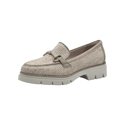 Image of Tamaris Moccasins, Women&#039;s, Size: 6.5, Taupe Textile/synthetics