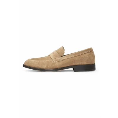 Image of BOSS LOAF Slipons, Men&#039;s, Size: 9, Beige Suede