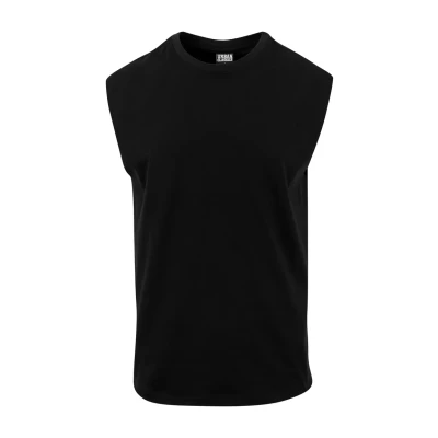 Image of Urban Classics OPEN EDGE Sleeveless Top, Men&#039;s, Size: Small, Black