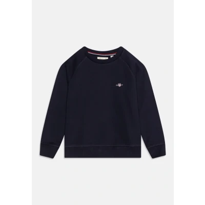 Image of GANT Shield C NECK Sweatshirt for kids, Size: 7 8y, Evening blue