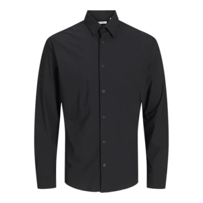 Image of JACK &amp; JONES Male Shirt slim Fit Shirt, Black/fit: fit, S