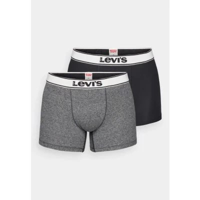 Image of Levi&#039;s MEN Vintage Heather Boxer Brief Organic 2PACK Pants, Men&#039;s, Size: Small, Black