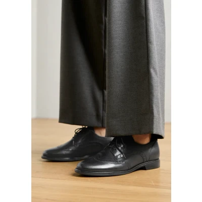 Image of Tamaris Women&#039;s S 1 23290 43 Oxford, Black Leather, 5 UK