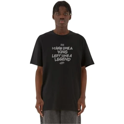 Image of Upscale by Mister Tee LIKE A Legend Print Tshirt, Men&#039;s, Size: Large, Black