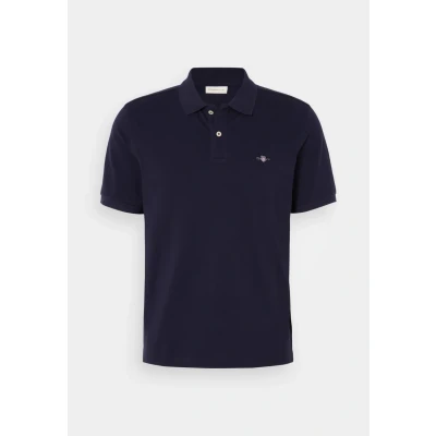 Image of GANT Men&#039;s Reg Emb Archive Shield Polo Shirt, Evening Blue, XL