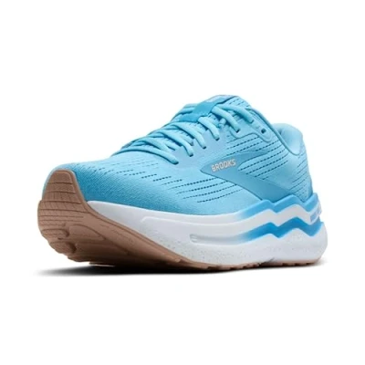 Image of Brooks Ghost MAX 2 Road running shoes, Women&#039;s, Size: 6, Baltic sea bonnie blue peach Textile