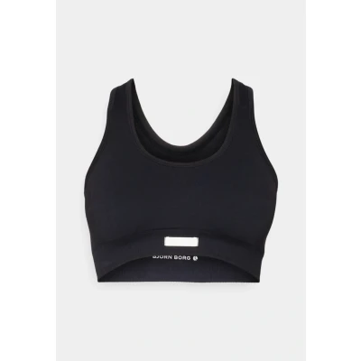 Image of Björn Borg Studio Seamless LOW BRA Light support sports bra, Women&#039;s, Size: Medium, Black beauty