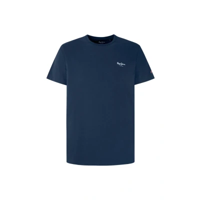 Image of Pepe Jeans Original Basic Tshirt, Men&#039;s, Size: Medium, Dark blue