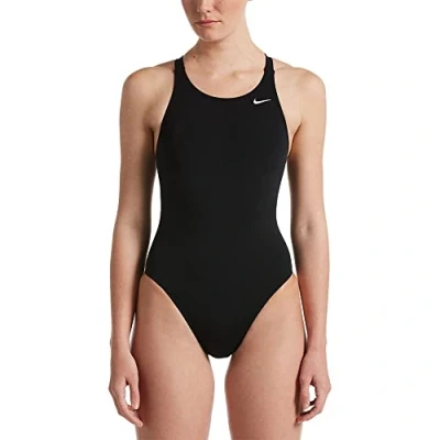 Image of Nike Performance Fastback ONE Piece Swimsuit, Women&#039;s, Size: 34, Black