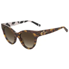 Image of Love Moschino Sunglasses, Women&#039;s, Size: 50, Havana beige