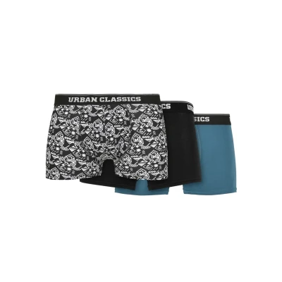 Image of Urban Classics 3PACK Pants, Men&#039;s, Size: Small, Detail aop/black/jasper