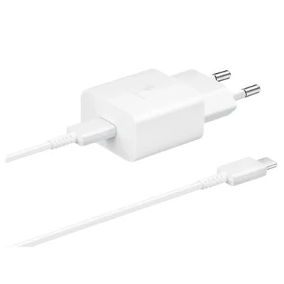 Image of Samsung EP T510 USB C Quick Charger 15W + Cable 1m White
