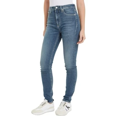 Image of Calvin Klein Jeans HIGH RISE Skinny Fit, Women&#039;s, Size: 26x32, Blue denim