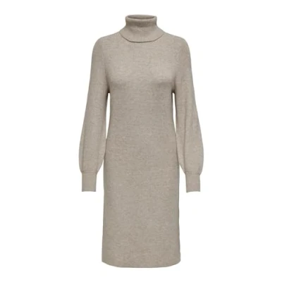 Image of ONLY Onlsasha Rollneck Dress Jumper dress, Women&#039;s, Size: XS, Mocha meringue detail w melange
