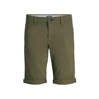 Image of JACK&amp;JONES JUNIOR Boys Jpstdavid Jjchino Shorts AKM Sn Jnr Chino Shorts, Dusty Olive, 146