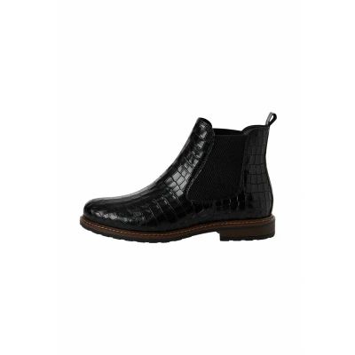 Image of Tamaris Chelsea Ankle boots, Women&#039;s, Size: 3.5, Blk lea croco shoes