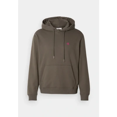 Image of Calvin Klein Jeans Monogram Hoodie Sweatshirt, Men&#039;s, Size: XXL, Beluga