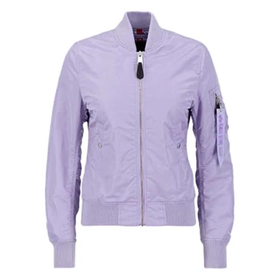 Image of Alpha Industries Bomber Jacket, Women&#039;s, Size: Small, Pale violet