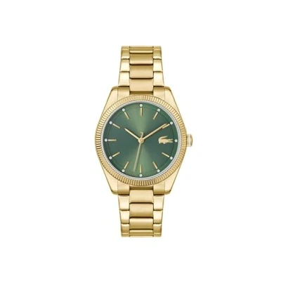 Image of Lacoste Capucine Watch goldcoloured/green, Women&#039;s, Size: One Size, Gold coloured/green
