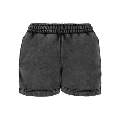 Image of Urban Classics Stone Washed Shorts, Women&#039;s, Size: 3XL, Black