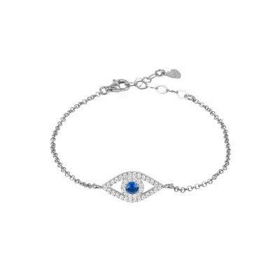 Image of Latelita EVIL EYE Bracelet, Women&#039;s, Size: One Size, Blue, silver