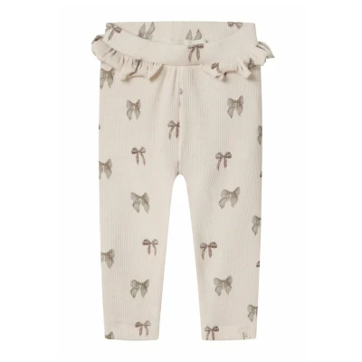 Image of Lil&#039; Atelier Print Leggings Trousers for kids, Size: 12m, Silver peony