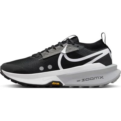 Image of Nike Performance Zoomx Zegama Trail running shoes, Men&#039;s, Size: 6/6.5, Black/white/wolf grey/anthracite Textile/synthetics