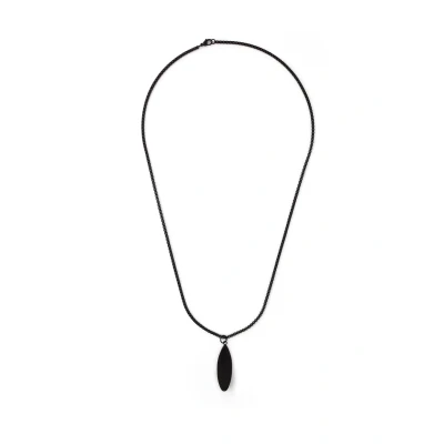 Image of Akitsune NALU SURF Board Necklace, Men&#039;s, Size: 27.56, Black