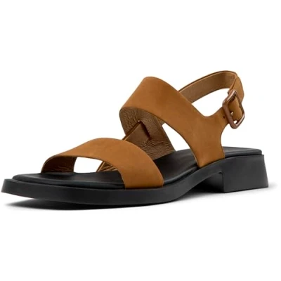 Image of Camper Men&#039;s Dana K201486 2 Strap Sandal, Medium Brown 011, 7 UK