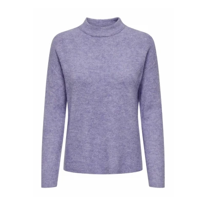 Image of ONLY Women&#039;s Onlcamilla O Neck L/S Pullover Noos KNT, Chinese Violet/Detail: Melange, S