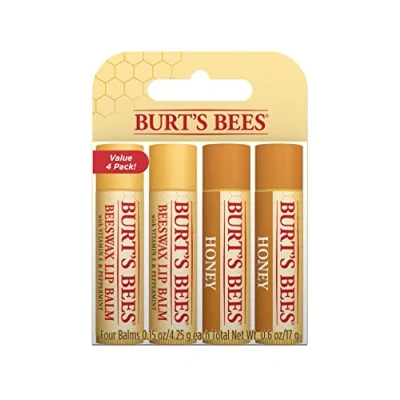 Image of Burt&#039;s Bees Beeswax and Honey Lip Balm (4 Pack)