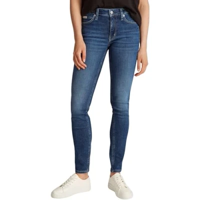 Image of Calvin Klein Women&#039;s Mid Rise Skinny, Denim Dark, 27W / 30L