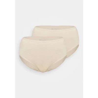 Image of Schiesser 2PACK MIDI SLIP Organic Cotton 95/5 Briefs, Women&#039;s, Size: 10, Sand