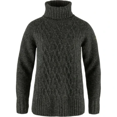 Image of Fjällräven ÖVIK Cable Roller NECK Jumper, Women&#039;s, Size: XS, Dark grey