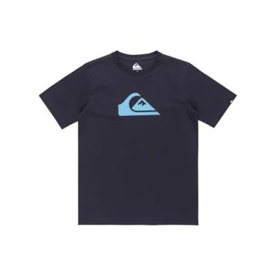 Image of Quiksilver COMP LOGO Unisex Print Tshirt for kids, Size: 10y, Dark blue