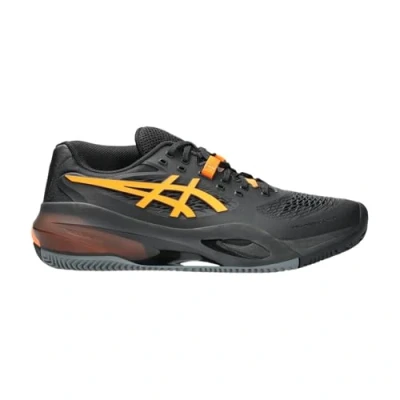 Image of Asics Gelresolution X CLAY Court Tennis Shoes Black shocking orange Trainers, Men&#039;s, Size: 7, Synthetics