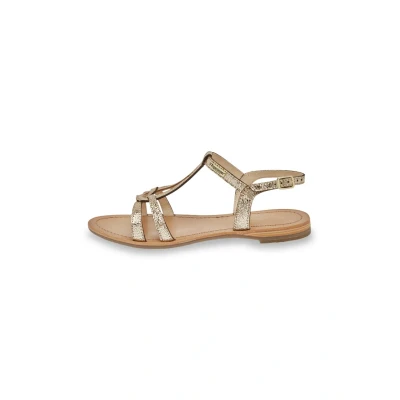 Image of LES TROPEZIENNES PAR M. BELARBI Women&#039;s Hacklio Shoes City Sandal, Gold Crackle, 38 EU