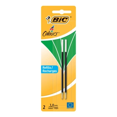 Image of BIC Ballpoint Pen 4 Colours 2 Items green
