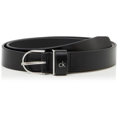 Image of Calvin Klein LOOP Round Buckle Belt, Women&#039;s, Size: 36, Black