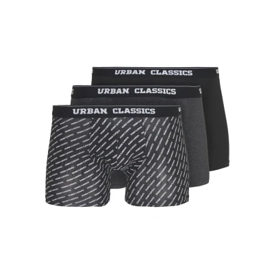 Image of Urban Classics Shorts 3 PACK Pants, Men&#039;s, Size: XXL, Black / charcoal