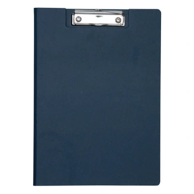 Image of MAUL Clipboard Folder A4 MAULbalance Cardboard Conference in Stylish Look Modern Metal Clip for Storage of Paper Office, Kitchen and Workshop Blue