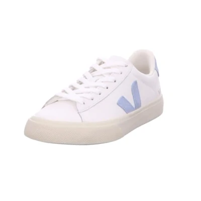 Image of Veja Campo Trainers, Women&#039;s, Size: 8.5, White/light blue shoes