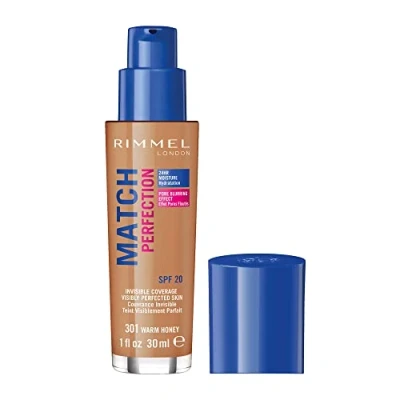 Image of Rimmel London SPF 20 Match Perfection Foundation 30ml (Various Shades) Warm Honey