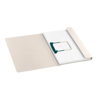 Image of Jalema 3804511 Pack of 10 Eco Friendly Folders for Binding with Clip, Fastener Clipex, Large Capacity, 225 g/m², Tree Free Secolor, Natural Beige